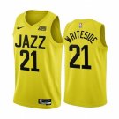 Men's Utah Jazz #21 Hassan Whiteside 202223 Yellow Icon Edition Stitched Basketball Jersey