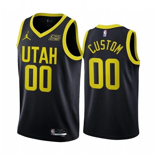Men's Utah Jazz Active Player Custom 202223 Black Statement Edition Stitched Basketball Jersey