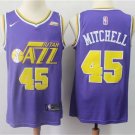 Men's Utah Jazz Donovan Mitchell Purple Basketball Jersey Embroidered