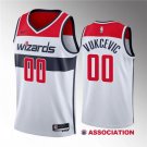 Men's Washington Wizards #00 Tristan Vukcevic White 2023 Draft Association Edition Stitched Jersey
