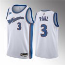 Men's Washington Wizards #3 Chris Paul White Classic Edition Stitched Basketball Jersey