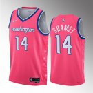 Men's Washington Wizards #14 Landry Shamet Pink 2023 City Edition Stitched Basketball Jersey