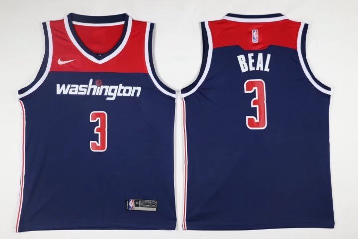 Men's Washington Wizards Bradley Beal Navy Basketball Jersey Embroidered