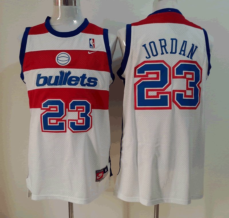 Men's Washington Wizards Michael Jordan White Basketball Jersey Embroidered