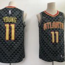 Men's Youth Atlanta Hawks #11 Trae Young Black Basketball Jersey Stitched