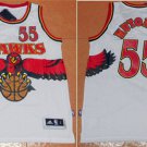 Men's Youth Atlanta Hawks #55 Dikembe Mutombo White Vintage Basketball Jersey Stitched