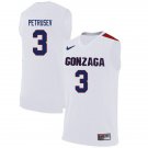 Men's Youth Filip Petrusev Gonzaga Bulldogs White College Basketball Jersey Stitched