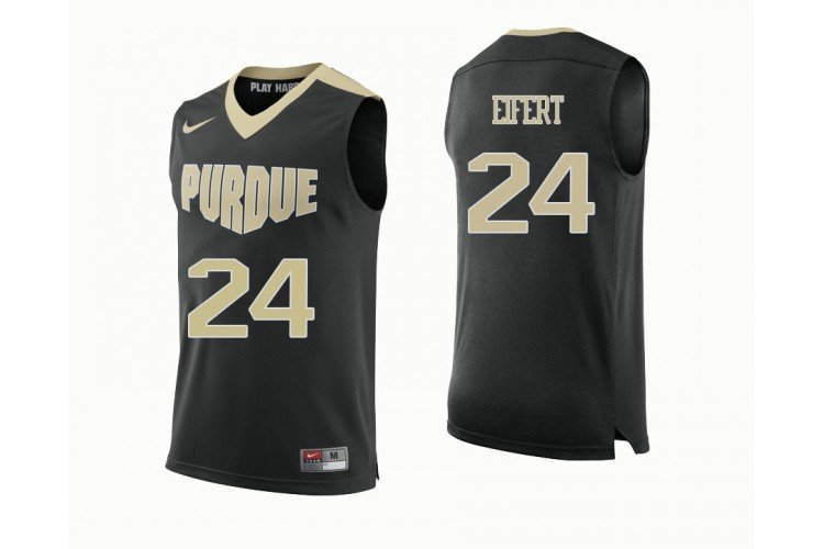 Men's Youth Grady Eifert Purdue Boilermakers Black College Basketball Jersey Stitched