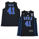 Men's Youth Jack White Duke Blue Devils Black College Basketball Jersey Stitched