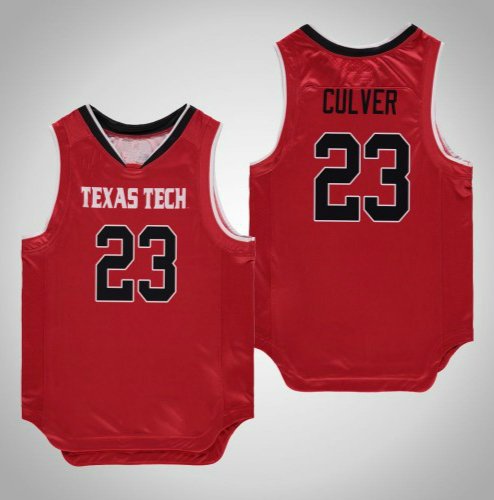 Men's Youth Jarrett Culver Texas Tech Red Raiders Red College Basketball Jersey Stitched