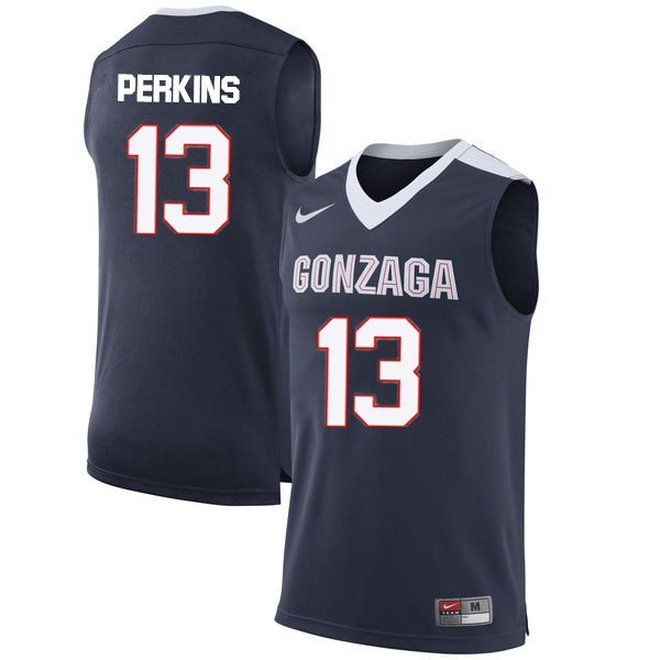 Men's Youth Josh Perkins Gonzaga Bulldogs Navy College Basketball Jersey Stitched