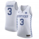 Men's Youth Keldon Johnson Kentucky Wildcats White College Basketball Jersey Stitched