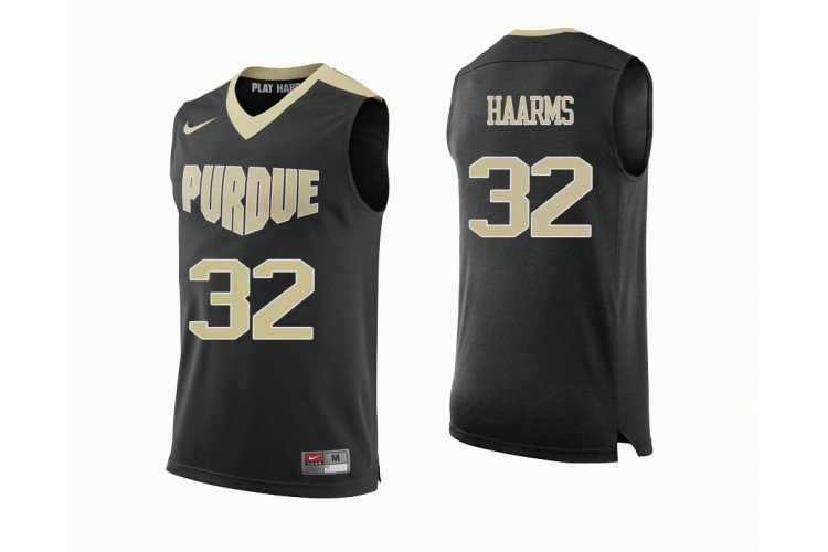 Men's Youth Matt Haarms Purdue Boilermakers Black College Basketball Jersey Stitched