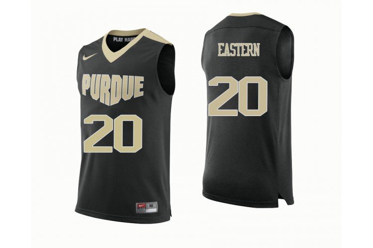 Men's Youth Nojel Eastern Purdue Boilermakers Black College Basketball Jersey Stitched