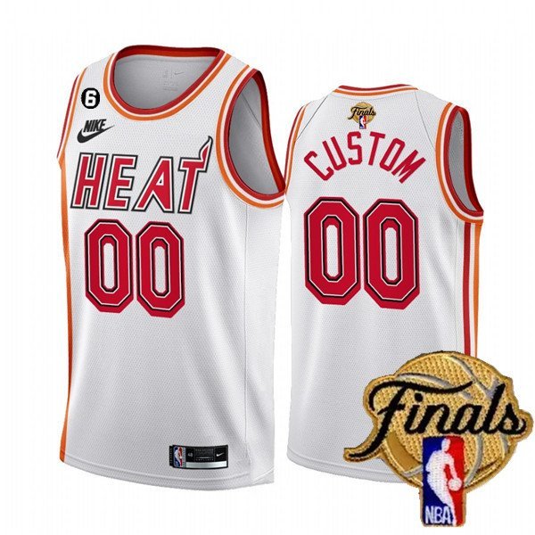Miami Heat Active Player Custom White 2023 Finals Classic Edition With NO.6 Patch Stitched Jersey