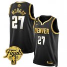 Nuggets #27 Jamal Murray Black Gold Edition 2023 Finals Collection With NO.6 Patch Stitched Jersey