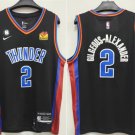 Oklahoma City Thunder #2 Shai Gilgeous-Alexander Black With NO.6 Patch Stitched Basketball Jersey