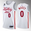 Philadelphia 76ers #0 Tyrese Maxey White 202223 City Edition With NO.6 Patch Stitched Jersey