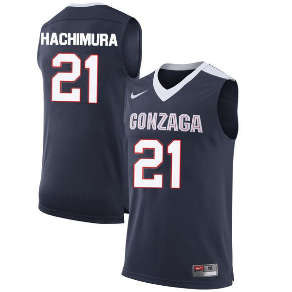 Men's Youth Rui Hachimura Gonzaga Bulldogs Navy College Basketball Jersey Stitched