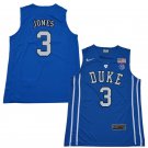 Men's Youth Tre Jones Duke Blue Devils Blue College Basketball Jersey Stitched