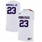 Men's Youth Zach Norvell Jr. Gonzaga Bulldogs White College Basketball Jersey Stitched