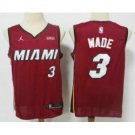 Miami Heat #3 Dwyane Wade Red 2020 Brand Jordan Swingman Stitched Jersey