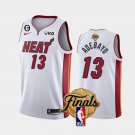 Miami Heat #13 Bam Adebayo White 2023 Finals Association Edition With NO.6 Patch Stitched Jersey