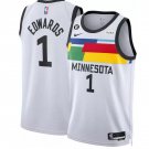 Minnesota Timberwolves #1 Anthony Edwards White 202223 City Edition With NO.6 Patch Stitched Jersey