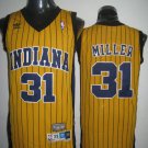 Mitchell and Ness Pacers #31 Reggie Miller Yellow Stitched Throwback Basketball Jersey