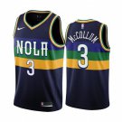 New Orleans Pelicans #3 C.J. McCollum 202223 Navy City Edition Stitched Basketball Jersey