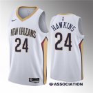 New Orleans Pelicans #24 Jordan Hawkins White 2023 Draft Association Edition Stitched Jersey