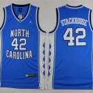 North Carolina Tar Heels #42 Jerry Stackhouse 2016 Light Blue Swingman College Basketball Jersey