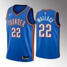 Oklahoma City Thunder #22 Cason Wallace Blue 2023 Draft Icon Edition Stitched Basketball Jersey