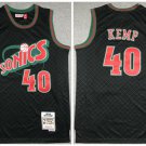 Oklahoma City Thunder #40 Shawn Kemp Black 1995-96 Black Throwback SuperSonics Stitched Jersey