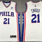 Philadelphia 76ers #21 Joel Embiid White 75th Anniversary Association Edition Stitched Jersey