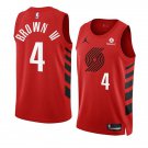 Portland Trail Blazers #4 Greg Brown III 202223 Red Statement Edition Swingman Stitched Jersey