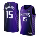 Sacramento Kings #15 Davion Mitchell Purple 202324 Statement Edition Stitched Basketball Jersey