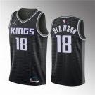 Sacramento Kings #18 Jalen Slawson Black 2023 Draft Statement Edition Stitched Basketball Jersey
