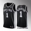 San Antonio Spurs #1 Victor Wembanyama Black 202223 Icon Edition Stitched Jersey