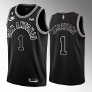 Spurs #1 Victor Wembanyama Black 202223 Classic Edition With NO.6 Patch Stitched Basketball Jersey