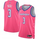 Washington Wizards #3 Bradley Beal 202223 Pink Cherry Blossom City Edition With NO.6 Patch Jersey