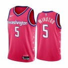 Washington Wizards #5 Cassius Winston 202223 Pink City Edition Limited Stitched Basketball Jersey