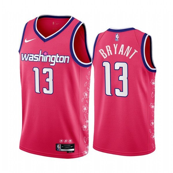 Washington Wizards #13 Thomas Bryant 202223 Pink City Edition Limited Stitched Basketball Jersey