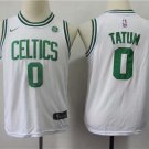 Youth Boston Celtics Jayson Tatum White Kids Basketball Jersey Embroidered