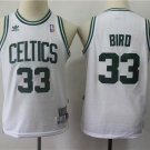 Youth Boston Celtics Larry Bird White Throwback Kids Basketball Jersey Embroidered