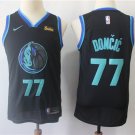 Youth Dallas Mavericks Luka Doncic Black City Edition Kids Basketball Jersey Embroidered