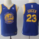 Youth Golden State Warriors Draymond Green Blue Kids Basketball Jersey Embroidered