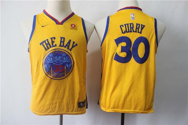 Youth Golden State Warriors Kevin Durant White Kids Basketball Jersey Embroidered