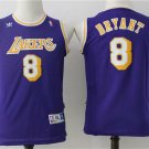 Youth Los Angeles Lakers Kobe Bryant Purple Throwback Kids Basketball Jersey Embroidered