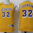 Youth Los Angeles Lakers Magic Earvin Johnson Throwback Kids Basketball Jerseys Yellow Embroidered